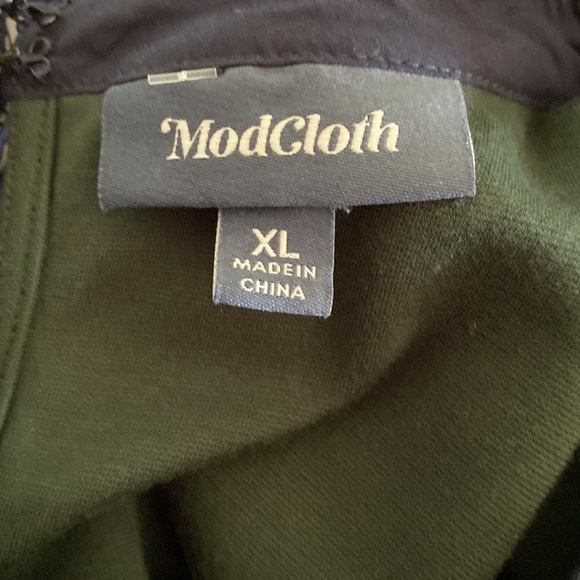 ❤️NWOT Modcloth Green All Polished Up Fit & Flare Scalloped Neck size XL❤️ - Picture 10 of 13